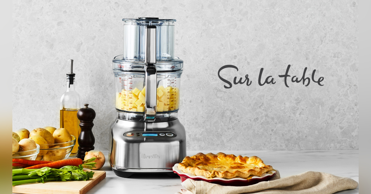Long hours of preparation are in the past. Sur La Table welcomes the all-new Breville Paradice Food Processor. Slice, shred, dice, knead and more -- this versatile, ultra-powerful appliance makes all your food prep a breeze. Shop now at Sur La Table.