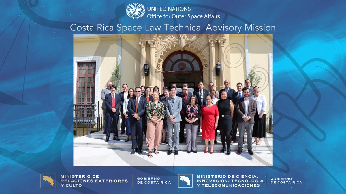 Today we conclude a 3️⃣day #spacelawproject Technical Advisory Mission to Costa Rica!

Representatives of government, academia and industry engaged in cross-sectorial and cross-governmental discussions about #nationalspacelaw #nationalspacepolicy #spacesustainability and more 🚀⚖️