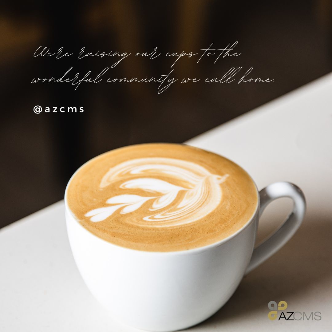 AZCMS's tweet image. Brewing up happiness and neighborly love on National Cappuccino Day! ☕
◦
◦
◦
◦
#AZCMS #CommunityManagement #AdminManagement #ManagerialServices #HOAAdministration #HOAManagement #ScottsdaleAZ #HOA #homeownerassociations #cappuccinoday #nationalcappuccinoday