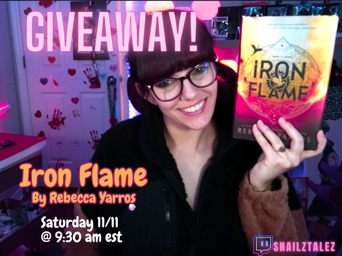 ✨3 days till the Giveaway!✨ 

Giving away a copy of Iron Flame with sprayed edges on Saturday at 9:30am est!