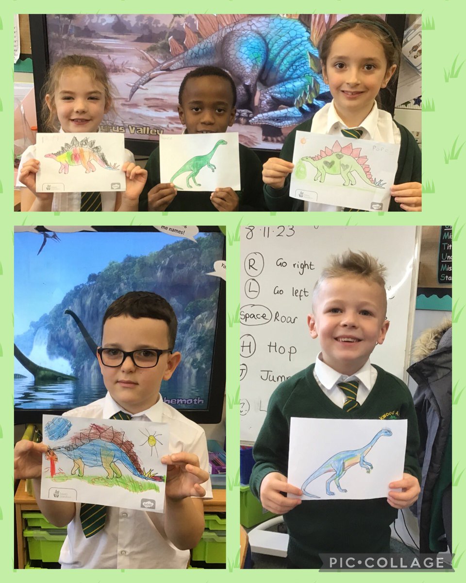 Y2Oaky's tweet photo. In computing 2SCatkins learned about algorithms and had fun making our own. We imagined we were dinosaurs in a game and thought about what actions we could do, and what the controls might be. Then we played the game being dinosaurs carrying out the actions! ๐ฆ#OakyComputing https://t.co/RdZgVzsbvp
