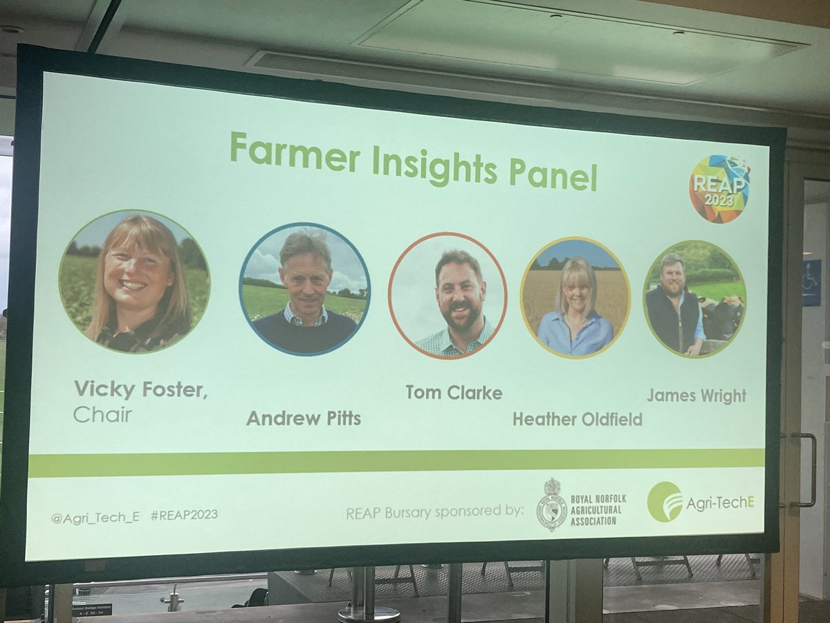 The final session: The Farmer Panel, chaired by <a href="/VickyFoster74/">Vicky Foster</a> <a href="/BBRO_Beet/">BBRO_Beet</a>
<a href="/Tom_Clarke/">Tom Clarke 🇺🇦 🌻</a> Accidental 4th Gen Farmer of 1000ac grade 1 peat
<a href="/JPBWFarm/">James Wright</a> Began buying pigs with student loan
<a href="/HR_Oldfield/">Heather Oldfield</a> Mixed farm and seeds
Andrew Pitts: a technophobe with huge enthusiasm to be persuaded