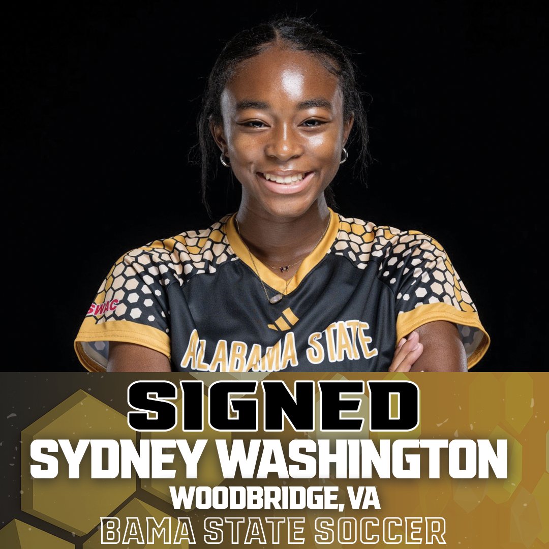 BamaStateSports's tweet photo. Welcome to Hornet Nation and @BamaStateWSC Sydney Washington 🐝

#SWARMAS1 https://t.co/CAimJ0Nbmw