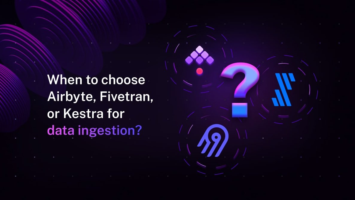 kestra_io's tweet photo. What's your data ingestion tool of choice? 🤔

@AirbyteHQ and @fivetran  shine for large data sources ingestion + you can orchestrate them with Kestra 🌟

But what about simpler setups? Ingest data directly with Kestra 🚀

Dive into our blog post in comments to learn more! https://t.co/J0NmL8WSlc