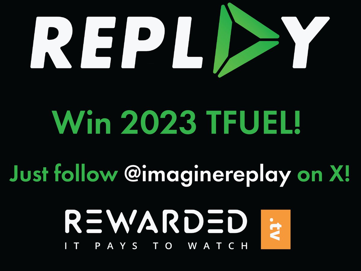 To celebrate $THETA community voting us ‘Best Use of #THETA Tech’ at @ThetaCon 2023, we’re going to be giving away TFUEL!🔥

To win 2023 $TFUEL, all you have to do is:
1️⃣Follow @imaginereplay
2️⃣Sign-up @ rewards.imaginereplay.com
3️⃣Comment below w/ your Replay username or THETA