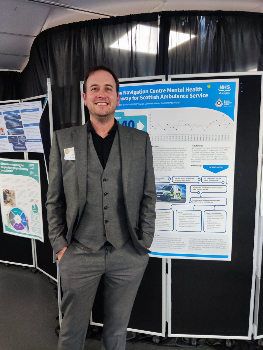 Rob Bradley (@mhnurserob) on Twitter photo Proud to have shared my poster about the Scottish Ambulance Service Mental Health Pathway at the <a href="/NHSGrampian/">NHS Grampian</a> Celebrating Excellence Event and to have won the judges award 🥳 Proud to have shared my poster about the Scottish Ambulance Service Mental Health Pathway at the <a href="/NHSGrampian/">NHS Grampian</a> Celebrating Excellence Event and to have won the judges award 🥳