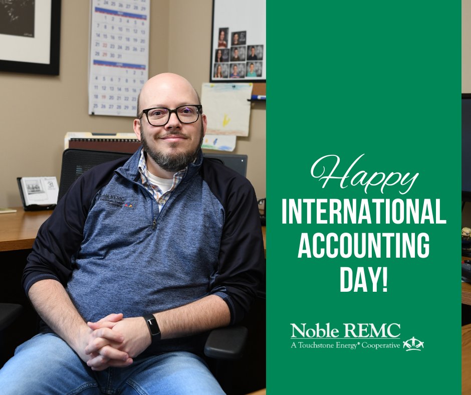 NobleREMC's tweet photo. DYK accountants are responsible for major moments in history? They brought down Capone, invented bubble gum and wrote history’s first words. 

Adam Chitwood, manager of finance &amp; accounting, is using similar innovation to envision the co-op's future, and we're proud to have him. https://t.co/BbCGvvSCpP