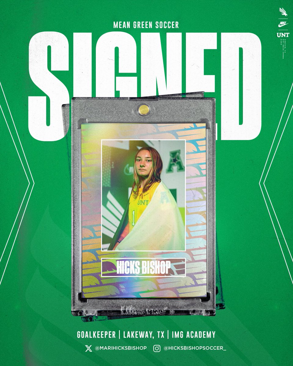 Welcome to the Mean Green family!

✍️ <a href="/MarihicksBishop/">Marihicks Bishop</a> 
#GMG