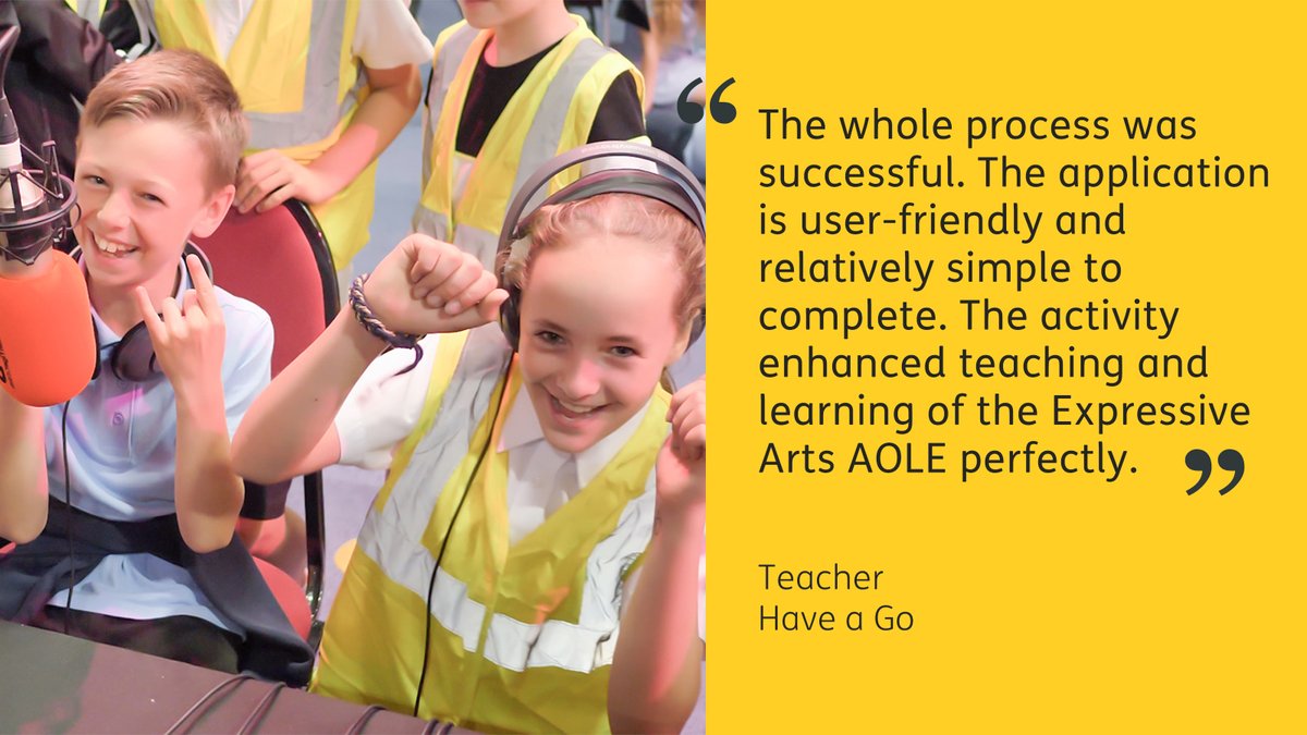 Arts_Wales_'s tweet photo. Schools and Teachers!
Have a Go, a new fund for schools to book expressive arts workshops - in or out of school - is now open!
Find out more about Have a Go here: https://t.co/dWuTHlN2oc
#CreativeLearningWales https://t.co/0jkjwJJirJ