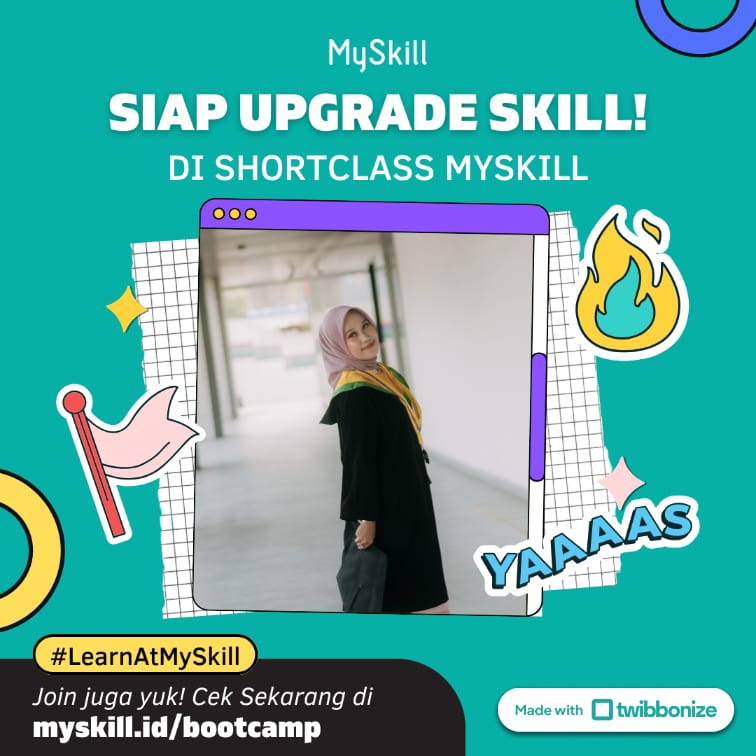 __aynn__'s tweet photo. Hi, I’m Nabila , dan aku ikutan Short Class, sebuah program kelas gratis dari @myskill.id. Kelas ini menyediakan banyak topik-topik pilihan seperti Digital Marketing, Microsoft Excel, Data Analysis, UI/UX Design dan masih banyak lagi. 

Yuk, kamu juga bisa #RintisKarirImpian https://t.co/oXkKRFO9JZ