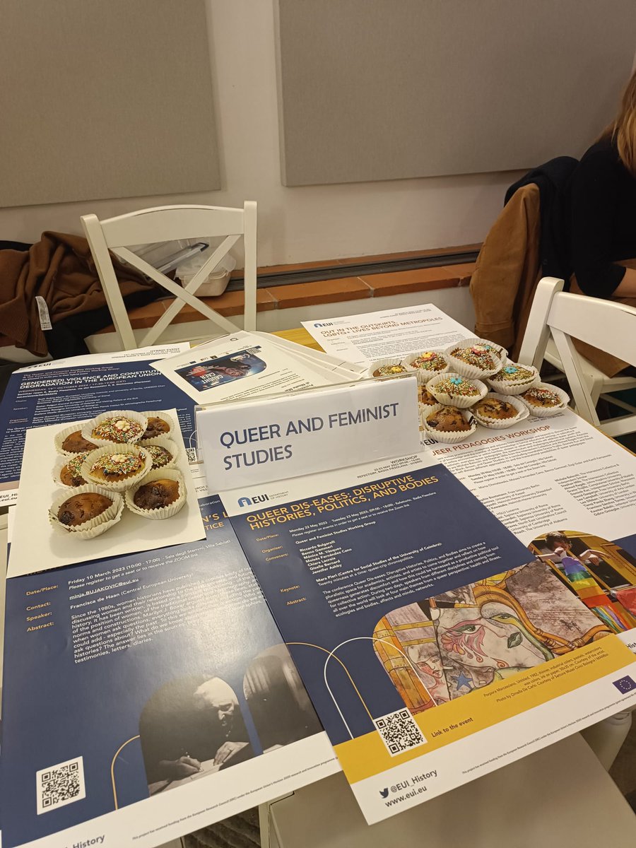 Tonight is the @EUI_History Working Group Fair at Villa Salviati! @monicamvqz will be representing @EUI_QFG - come & say hi, find out more about what we do & how you can get involved, & maybe even try a homemade muffin!