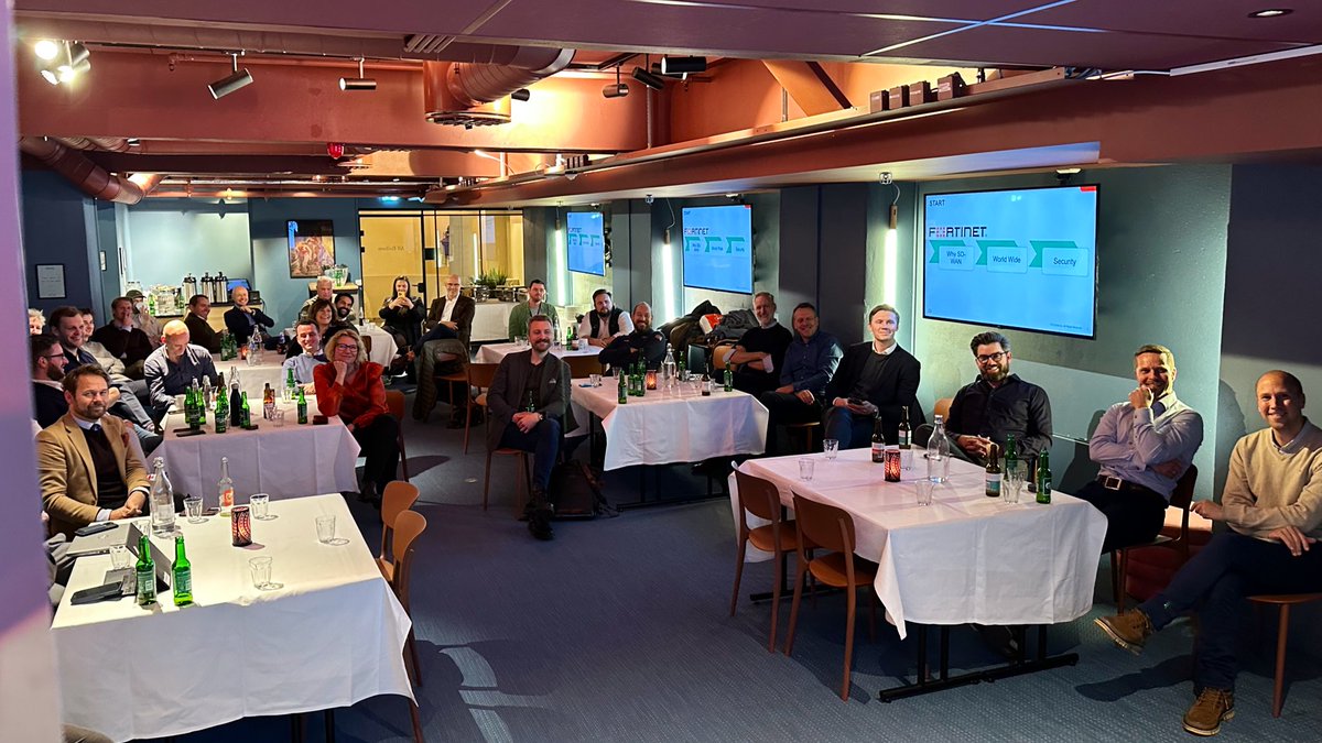 Stinn brakke og good stemning på @AteaNorge #SecurityClub Når @Infinigate & @Fortinet inviterer #InfoSec til workshop og gjennomgang av dagens trusselbilde, og hvilke teknologier fra Fortinet løser disse utfordringene. #SammenSikrerViNorge