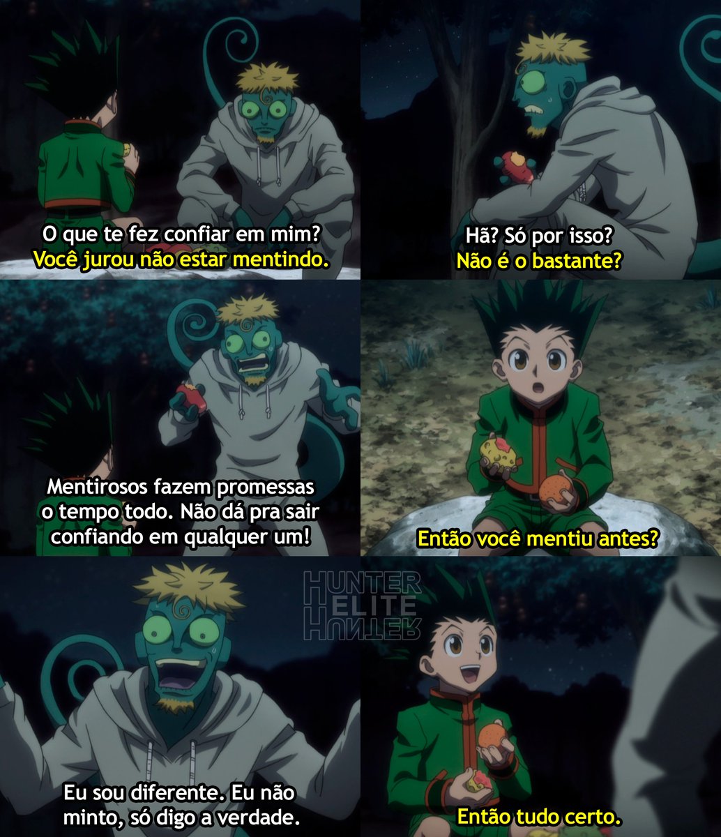 O Gon ficou tão brabo que até a - Elite Hunter x Hunter