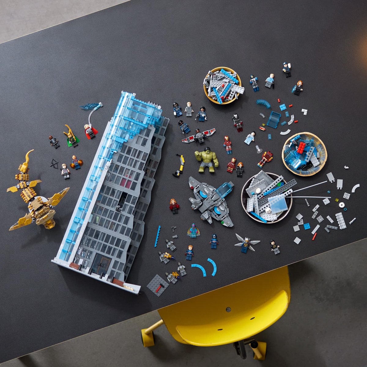 Avengers's tweet photo. Ready to assemble the largest @LEGO_Group Marvel set to date? The new Avengers Tower set has arrived, featuring over 5,000 pieces and the most LEGO figures ever included in a set! Learn more now: https://t.co/fp1TnH6SjW #Avengers60 https://t.co/G5vyQ6USyh
