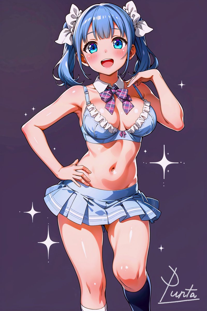 Punta3739011312's tweet photo. 青髪×ツインテ✨
おやすみなさい💙
#AIart https://t.co/SrQzCYJyvB