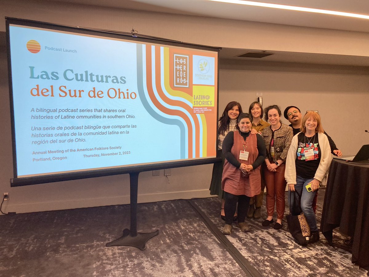 Los Herederos (@losherederosnyc) on Twitter photo We were thrilled to participate in this year’s <a href="/afsfolklorists/">American Folklore Society</a> annual meeting in Portland, Oregon and present on our ongoing partnership with @southernohiofolklife around their ‘Las Culturas del Sur de Ohio’ #podcast. We were thrilled to participate in this year’s <a href="/afsfolklorists/">American Folklore Society</a> annual meeting in Portland, Oregon and present on our ongoing partnership with @southernohiofolklife around their ‘Las Culturas del Sur de Ohio’ #podcast.