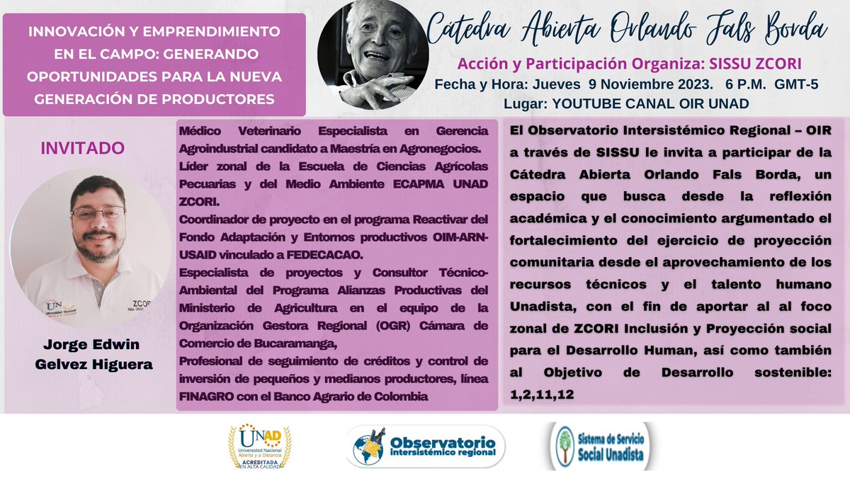 El OIR de las Regiones UNAD tweet media