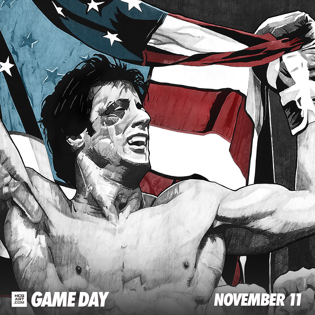 🔥New opening🔥 This Saturday, November 11

✌️Excited to be able to participate in the new show 'GAME DAY' for @HeroComplexArt  
With my tribute to Rocky IV 🧐Stay tuned!!!

#RockyIV #RockyBalboa #SylvesterStallone #Sly #traditionalart #alternativemovieposter #prints #artgallery