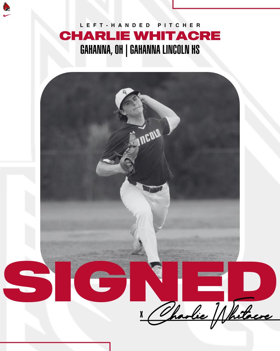 𝓢𝓲𝓰𝓷𝓮𝓭🖊️

Lefty pitcher Charlie Whitacre is the next member of our class! Welcome, Charlie!

#ChirpChirp #WeFly