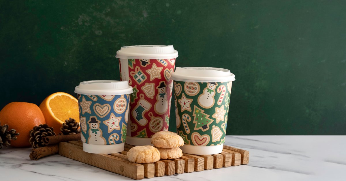 Bring the festivities to your #foodservice 🎄 Our 2023 #Christmas cups available now from our website. Don't miss out bit.ly/47d5Unq #compostablepackaging #catering