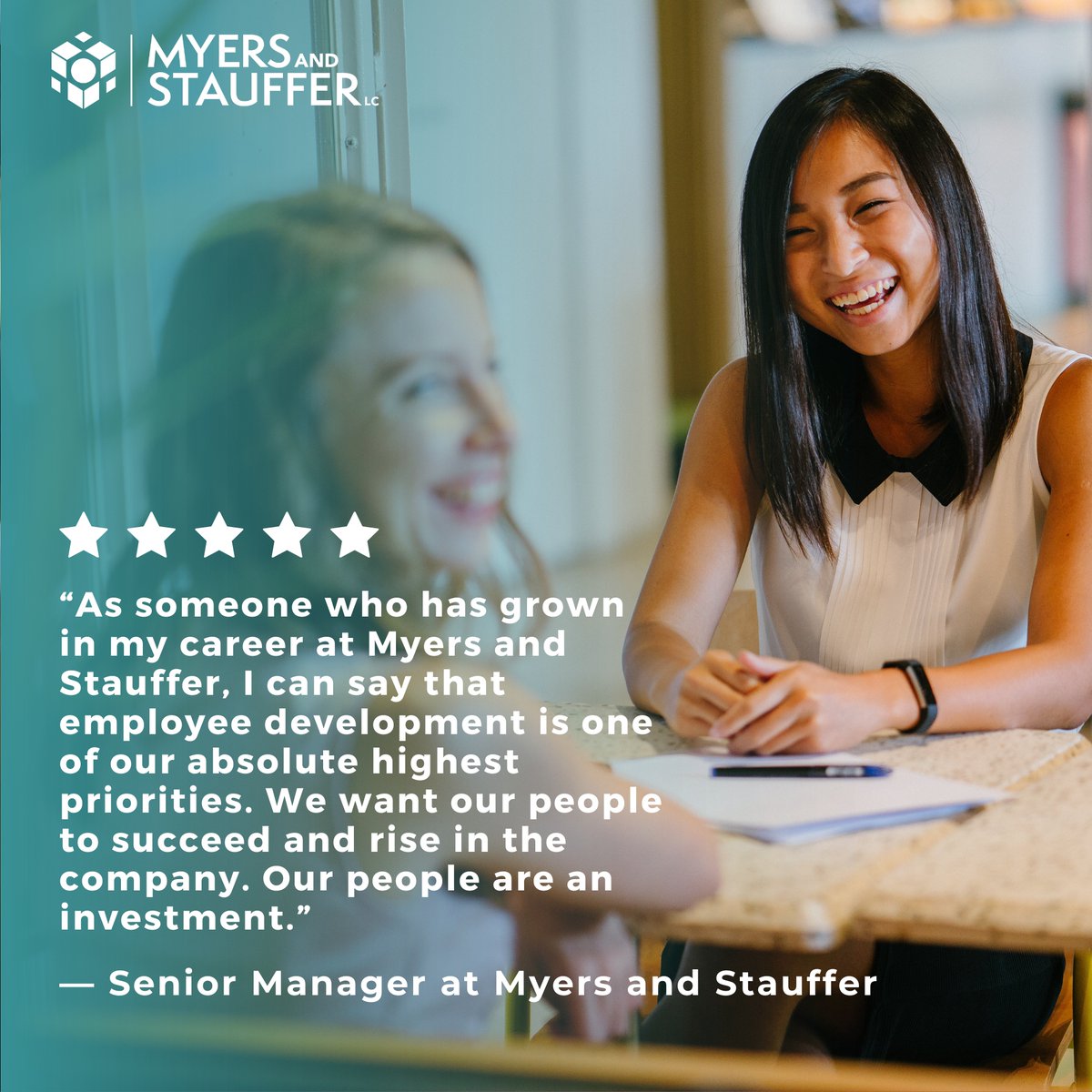 MyersStauffer's tweet image. From #recentgraduates to experienced professionals, Myers and Stauffer offers #careers with clear pathways to advancement and growth. Visit our careers page for more information about #openpositions at our 20 different locations across the country:  myersandstauffer.com/careers/