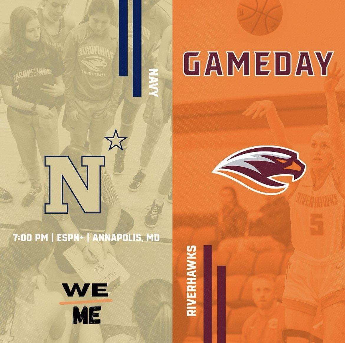 🚨GAME DAY 🚨

🆚 <a href="/NavyWBB/">Navy Women's Basketball</a> 
📍 Annapolis, MD
⏰ 7:00PM
📺 espn.com/watch/roadbloc…
📊 stats.statbroadcast.com/mobile/?id=491…

#WeOverMe