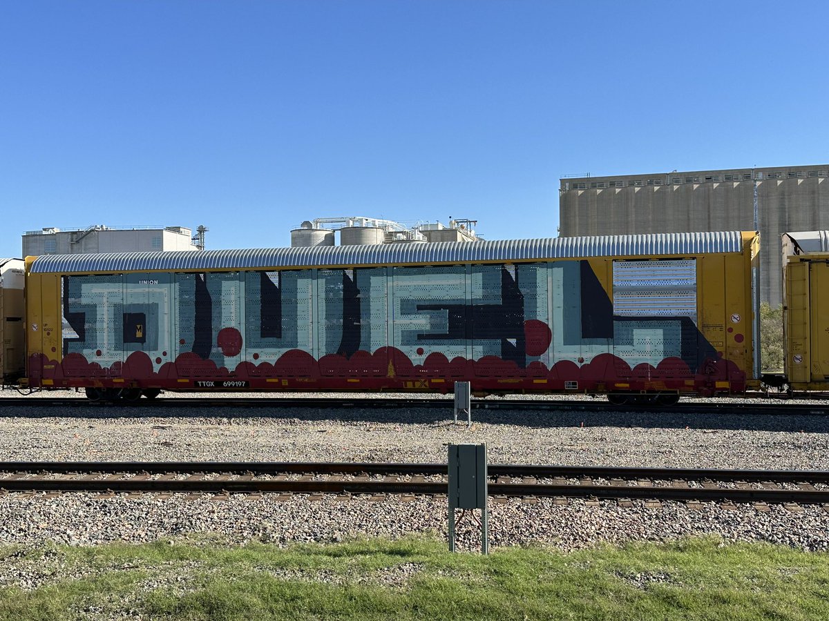 railstream's tweet image. Alexander Hamilton’s favorite #railcar ? @BNSFRailway going by Saginaw #texas  #railcam