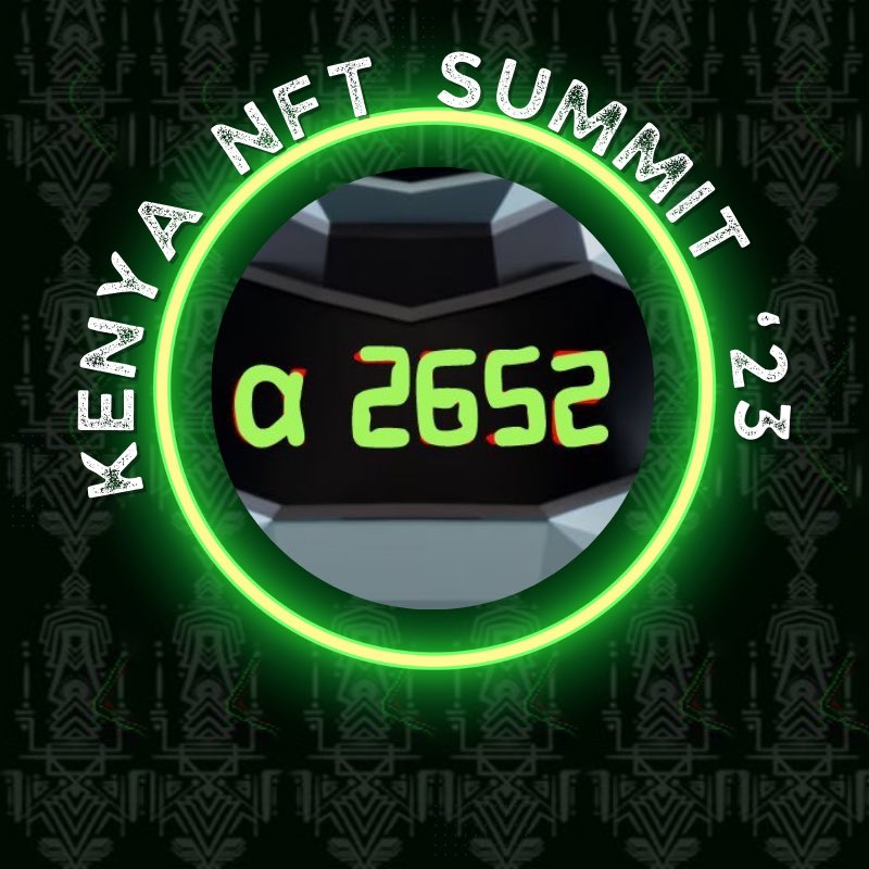 🗣️🗣️🗣️
The Kenya #NFT Summit '23 is right across the corner. 

This is going to be the 2nd edition and trust me, the team has been putting in the work and has perfected the art of putting on a  show.

I'm so ready for it and you should be too.

Let's change our #PFPs. 🚀🚀🚀