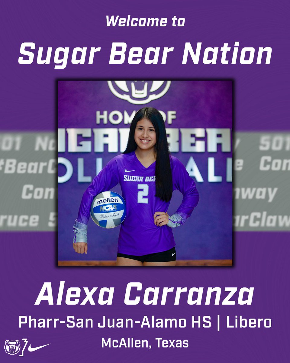So excited to welcome Alexa Carranza to Conway! Alexa is a native of McAllen, Texas and plans to enroll next semester! #BearClawsUp x #SugaSuga