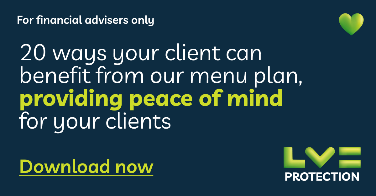 We’re here for you and your client every step of the way with our menu plan. It gives everyday value from day 1 with LV= Doctor Services and Legal Advice Line. Download our guide on 20 ways your client could benefit from our menu plan: bit.ly/40oziF1

#menu #protection