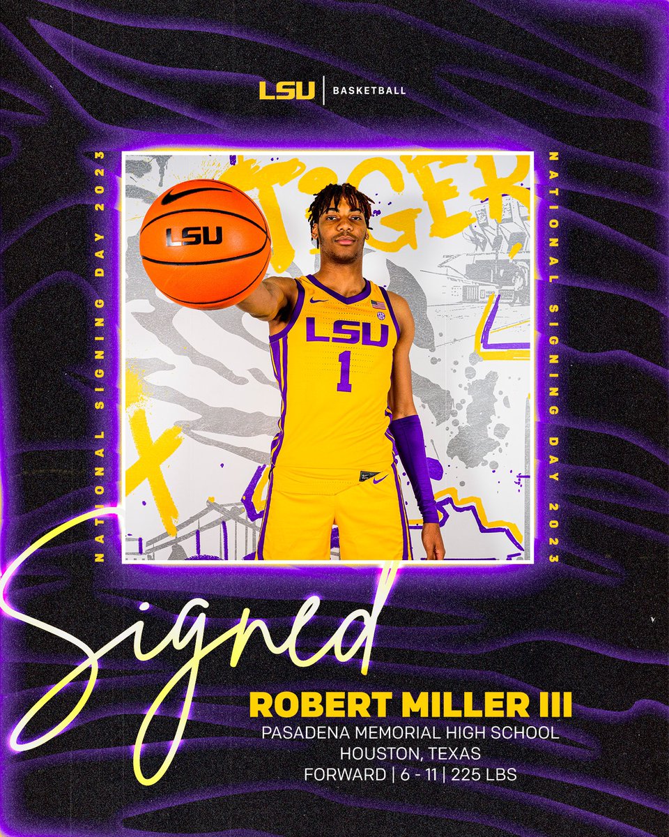 It’s Miller Time ⌚️

Robert Miller III is the newest member of the LSU Basketball family!

<a href="/futurefilled/">Robert Miller</a> | #BootUp