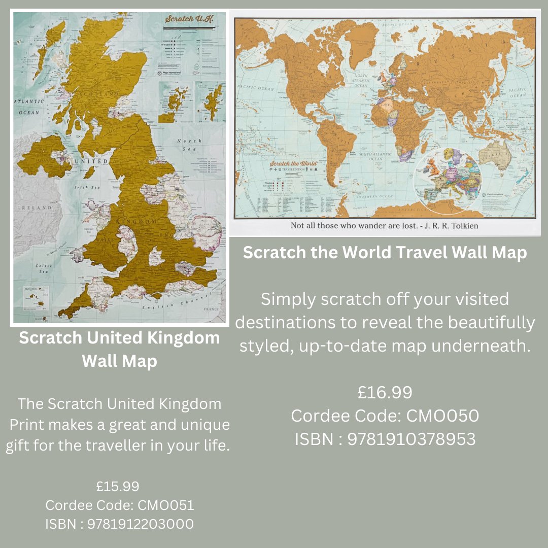 CordeeBooks's tweet image. Some New Maps from Maps International!

#maps #wallmaps #kidsmaps #glowinthedark #ukmaps #scratchmaps #worldmaps