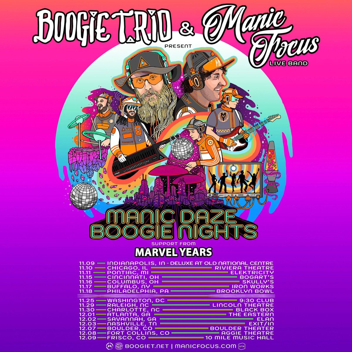 Kicking off tour tomorrow with the <a href="/ManicFocus/">JmaC</a> &amp; <a href="/boogietrio/">BOOGIE T.RIO</a> boys! Where will we see you? 👀