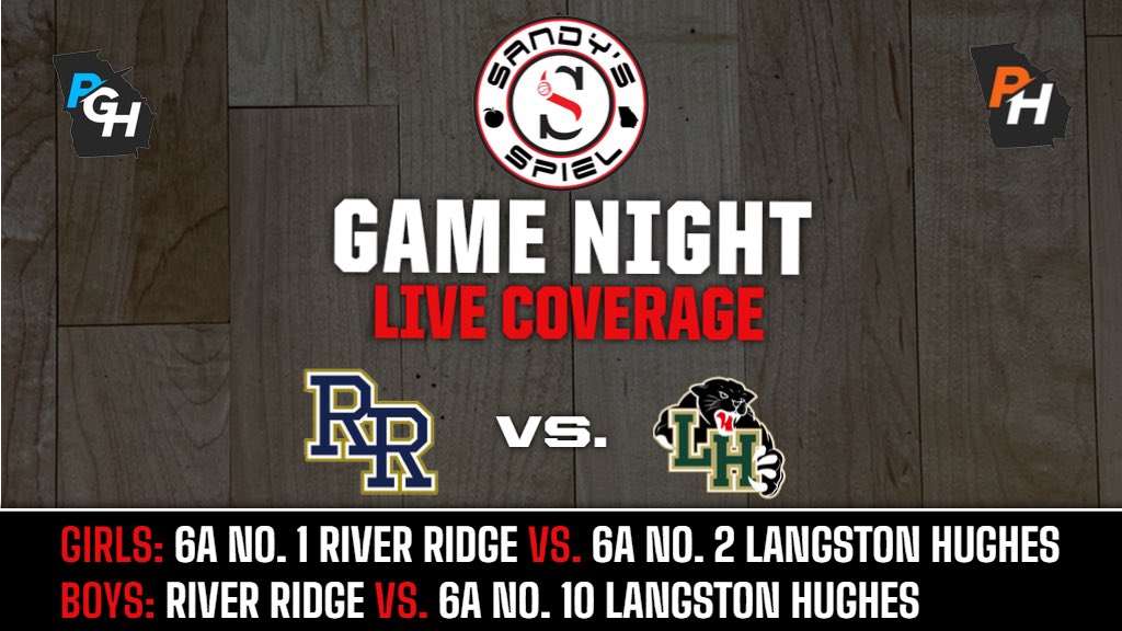 Scrimmage stop number two 

Class 6A State Playoff Rematches

No. 1 <a href="/rrknightsgbb/">River Ridge Girls Basketball</a> vs. No. 2 <a href="/LHgirlsBall/">Langston Hughes Girls basketball</a> 

@rrhs_Bball vs. No. 10 <a href="/LHughesSports/">LHHS Athletic Department</a>