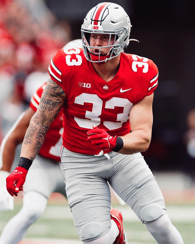 Only EDGE with 80+ Pass Rush &amp; Run Defense Grades this season:

♦️ Jack Sawyer, Ohio State