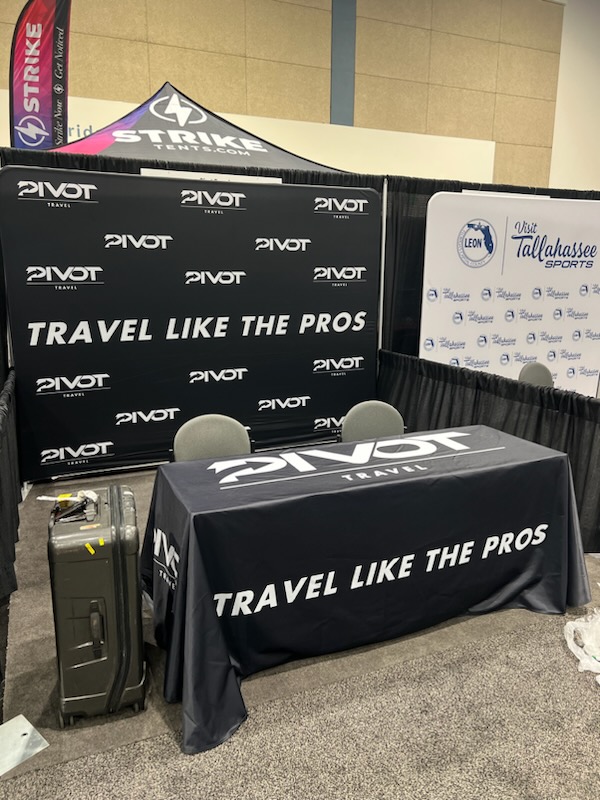 Hey there <a href="/PIVOTAgency/">PIVOT Agency</a>! 

Looking flawless with your new table cover and backdrop😄 Travel like the pros!

Visit Pivot Agency at pivottravelrewards.com
#qualityproducts #customproducts