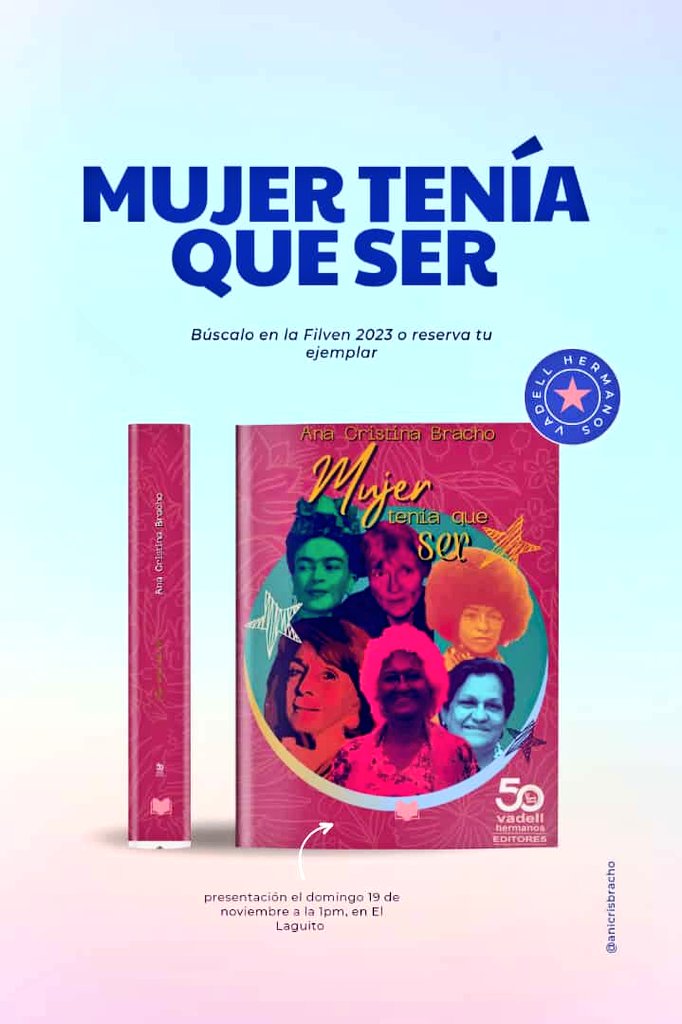 VadellValentina's tweet photo. Novedad editorial Filven 2023 🥳❤️
El nuevo libro de @anicrisbracho https://t.co/CYSDUIIcTM