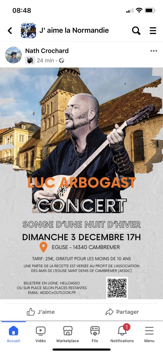 2eme bonne nouvelle <a href="/LucArbogast/">-LUC ARBOGAST-🌍</a>   #thevoice  #contretenor - deux #Olympia sera à CAMBREMER (14)à côté de Caen et Lisieux le 3  décembre.Petite jauge 🎶 alors faites vite si vous souhaitez une place 👍🎶👍 réservation : vu.fr/zjKxD