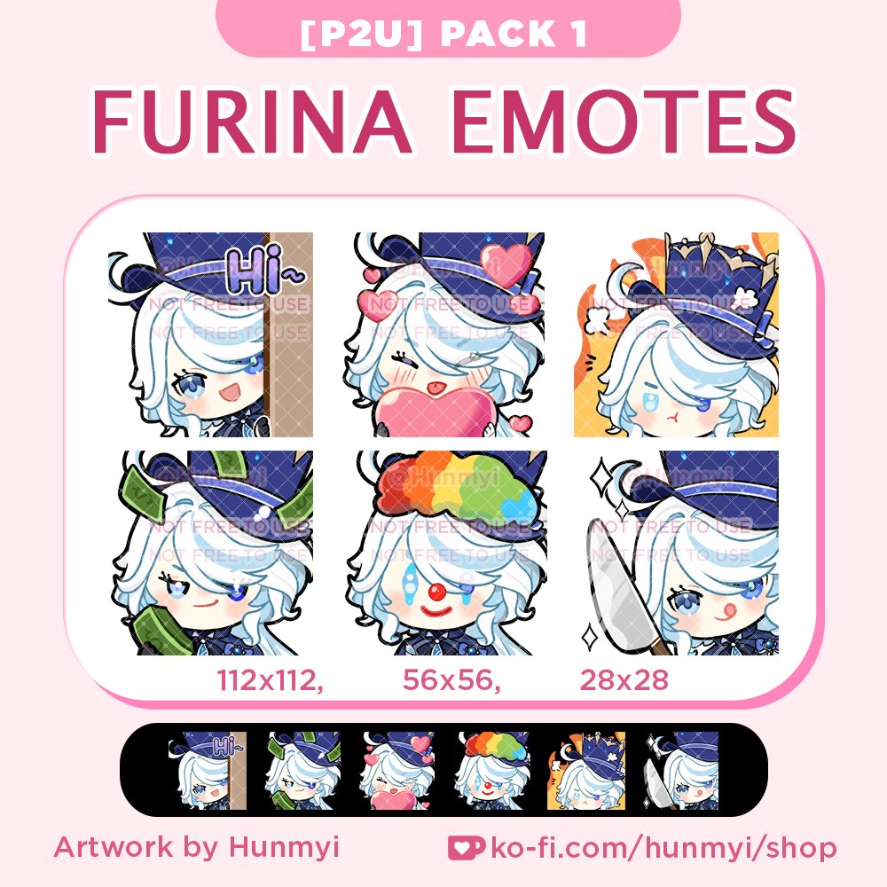 Hunmyii's tweet image. [P2U] Furina Emotes
Sh0p here: ko-fi.com/hunmyi/shop
#GenshinImact #emotes #p2u #Furina