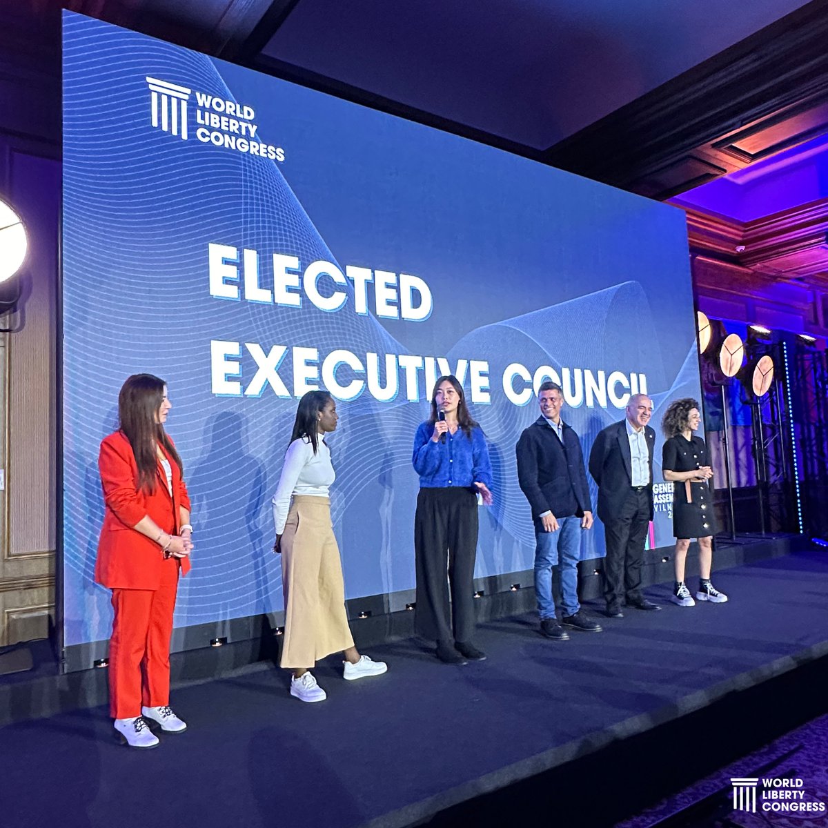 These freedom fighters <a href="/ckanimba/">Carine Kanimba</a>, @jooeysiiu, <a href="/leopoldolopez/">Leopoldo López</a>, <a href="/Kasparov63/">Garry Kasparov</a> and <a href="/AlinejadMasih/">Masih Alinejad 🏳️</a>  from different countries, different languages and different stories, are the new elected members of our Executive Council 2023-2025. At the same time <a href="/JhanisseVDaza/">Jhanisse Vaca Daza</a> was the elected