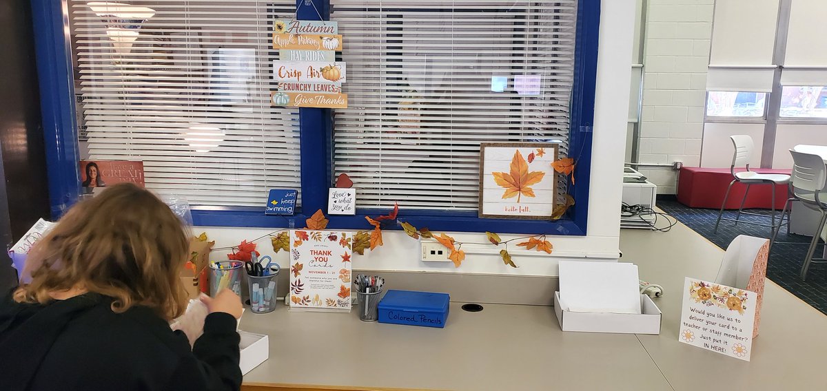 HS students 🧡 #makerspace too.  This month they can show their #appreciation to someone by making a card. We even deliver!