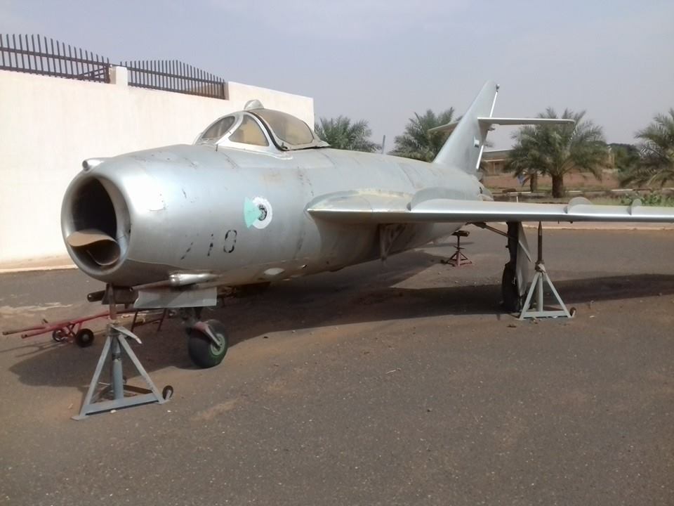 Rare sight of Sudanese Air Force Shenyang J-5 (Chinese MiG-17 copy), stored at Wadi Seidna Air Base, 2010s period. Sudan received around 15 such airframes in the late 1960s, they were out of service by the 1990s period.