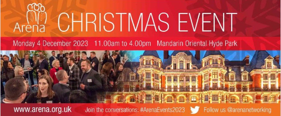 Less than FOUR WEEKS to go to Arena’s Christmas Event 2023. 

Check out our event details here…

mailchi.mp/arena.org.uk/b…