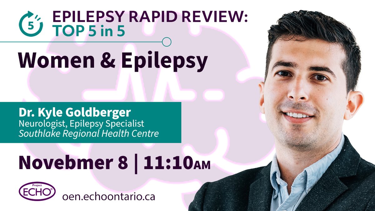 Great overview by Dr. Kyle Goldberger, Neurologist @SouthlakeRHC for our learners on how to recognize, understand and effectively manage catamenial seizures.

"Women &amp; Epilepsy"
#EpilepsyAwarenessMonth 
#EpilepsyRapidReview⤵️
oen.echoontario.ca/epilepsy-rapid…