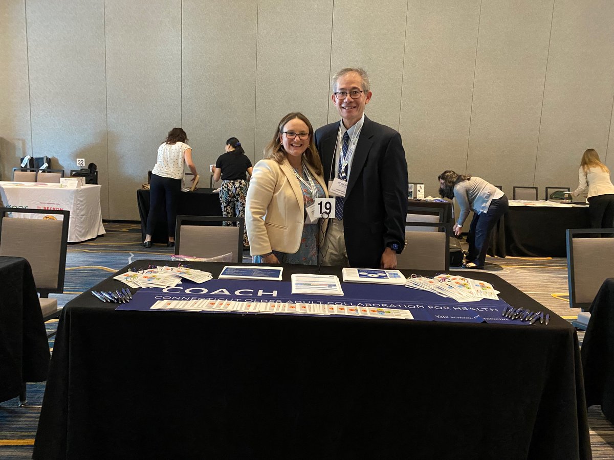 .@yale_coach Co-Directors Barry Wu M.D. and Jen Ouellet M.D sharing COACH 4M resources with the 44 GWEPs attending the GSA23 GWEP-CC meeting in Tampa FL today