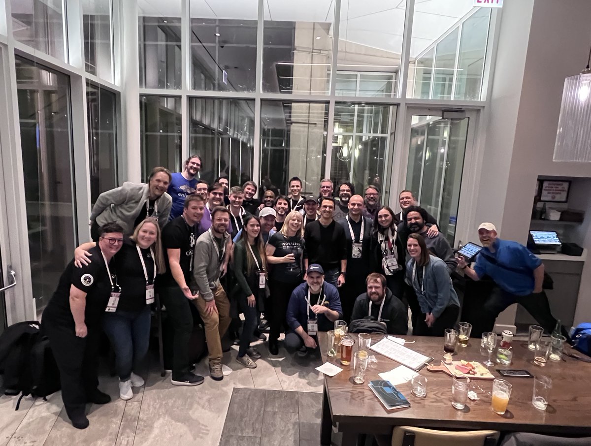 Still hyped from hanging out with Docker Family (alumni, captains, community leaders, and 2nd cousins) last night. Our reunions are the highlight of #KubeCon for me. SO proud of what we've built together! 🥹🐳