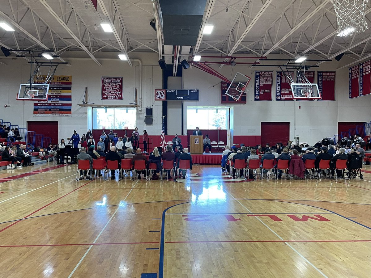Burlington High School put on a wonderful dedication ceremony for our local Veterans. So good to see the entire school come to get and thank those answering the call to duty!