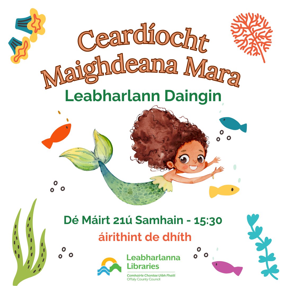 OffalyLibraries's tweet image. Bígí linn le haghaidh ceardaíocht ag Leabharlann an Daingin! Dé Máirt, 21ú Samhain ag 15.30

Join us for crafts at #DaingeanLibrary! Tuesday, November 21st at 15.30

#ArtsAndCrafts #LoveIrishLibraries @offalycoco @LibrariesIre