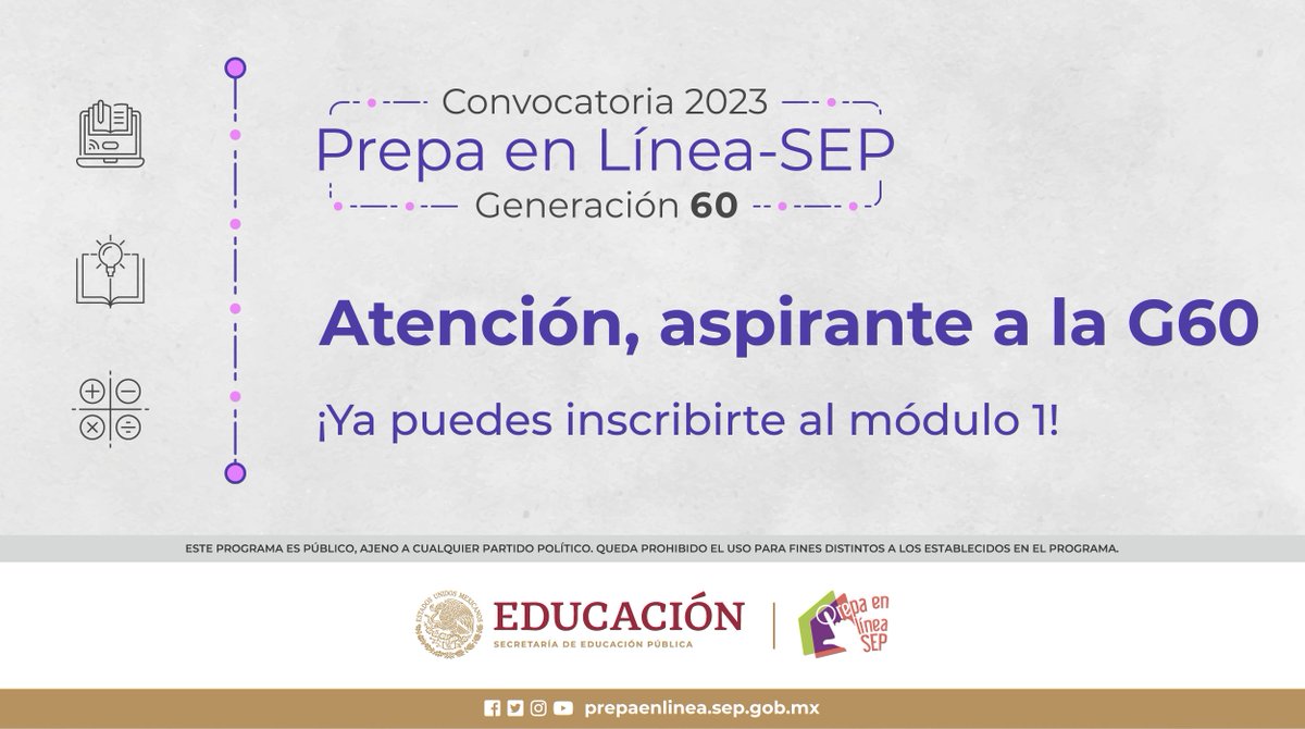 UnADM_Mx's tweet photo. ¡Convocatoria abierta!

Comenzamos el periodo de registro de la Convocatoria 2023 Generación 60 de Prepa en Línea-SEP.
Realiza tu registro en el enlace https://t.co/30NCiK9ZK1
                          
#Convocatoria2023PLSEP https://t.co/0Fet3YpvGJ