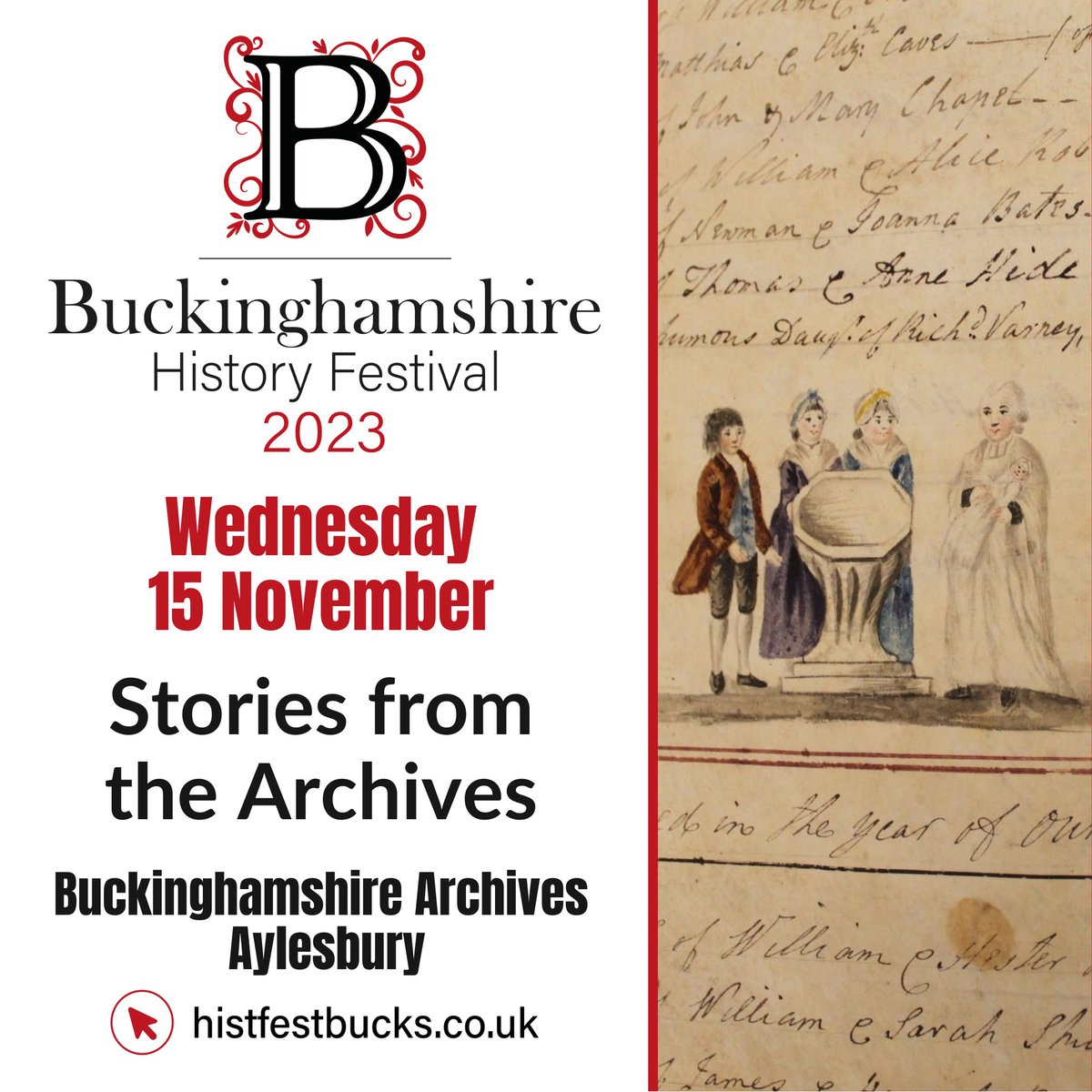 There's still a handful of tickets available for next week's tour at 2pm, Wednesday the 15th of November. Email us at archives@buckinghamshire.gov.uk to book your space!